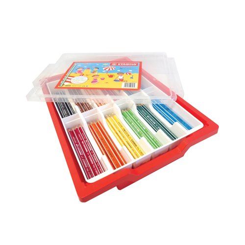 Stabilo Trio Thick Colouring Pencils Triangular Shaped Assorted Classpack (Pack of 96) 203&#47;96