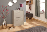 Stirling two tier shoe cabinet grey