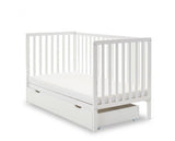 Bantam Cot Bed, Under Drawer + Fibre Mattress - White