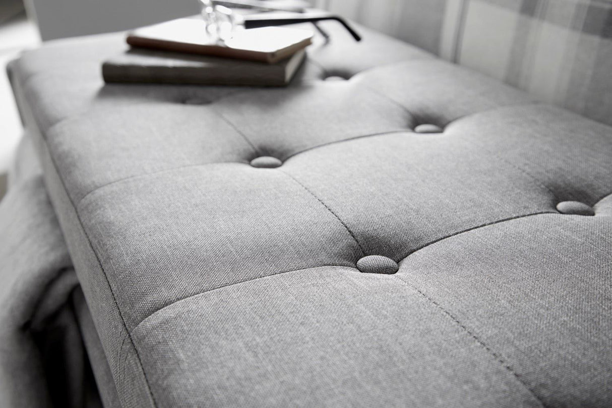 Verona ottoman bench grey fabric