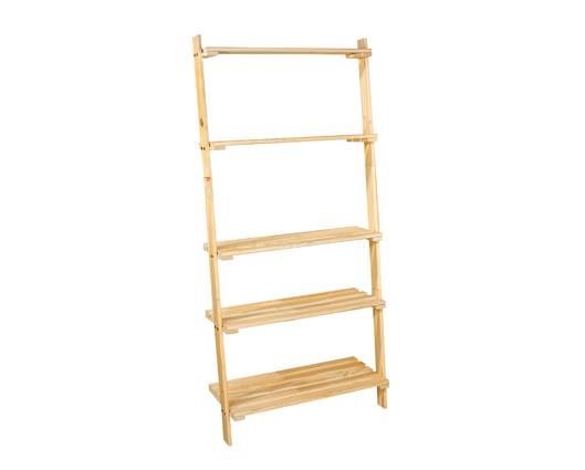 Pine 3 shelf narrow slatted storage unit