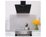 Statesman ACH60BL 60cm Angled Cooker Hood Black Glass