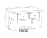 WINDSOR 2 DRAWER COFFEE TABLE - NATURAL OAK