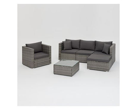 Hanoi Grey Sofa Set w/ Grey Cushions