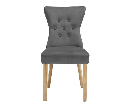 Naples Dining Chair Steel Grey (Pack of 2)