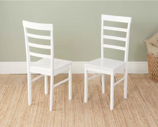 Stonesby Dining Set with 2x Upton Chairs White