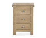 Memphis Limed Oak 3 Drawer Bedside