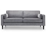 HAYWARD 3 SEATER - DARK GREY CHENILLE FABRIC