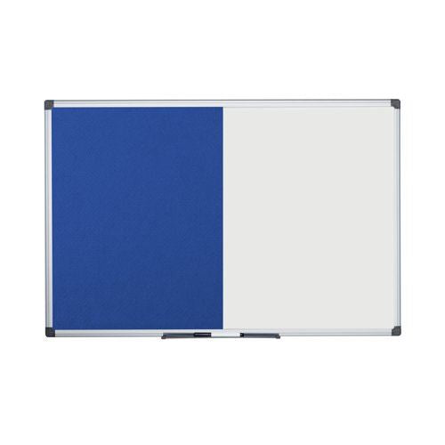 Bi-Office Maya Combination Board Blue Felt&#47;Drywipe Surface 60x40cm XA0117170