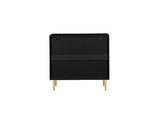 Zara 3 Drawer Fluted Chest - Black