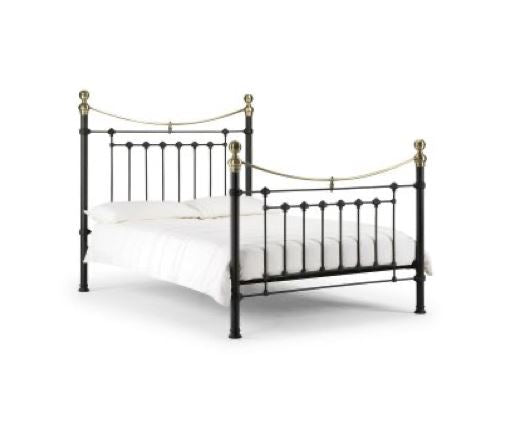 Victoria Satin Double Bed - Black
