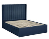 Leila Dual Storage Door Bed Royal Blue - King