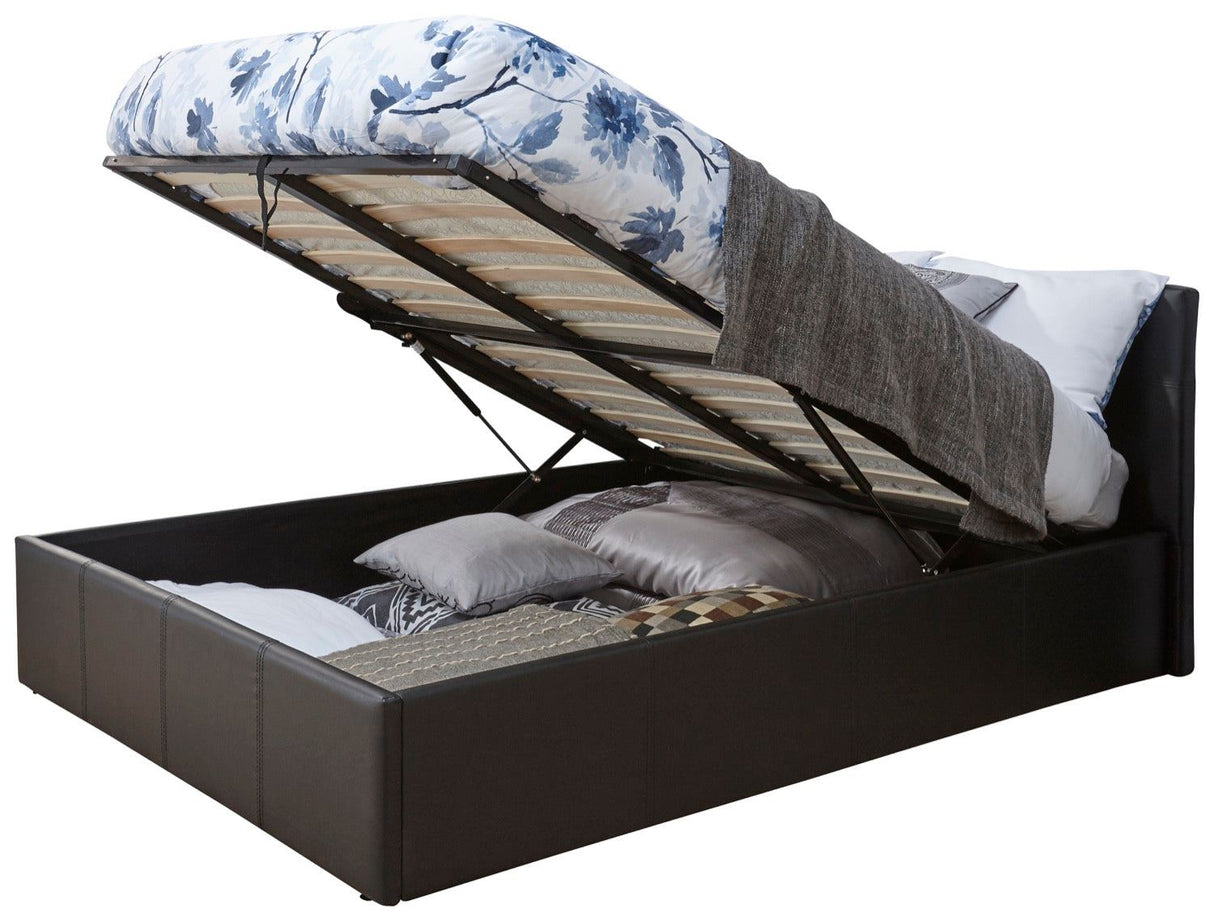 Double End Lift Ottoman Bed - Black