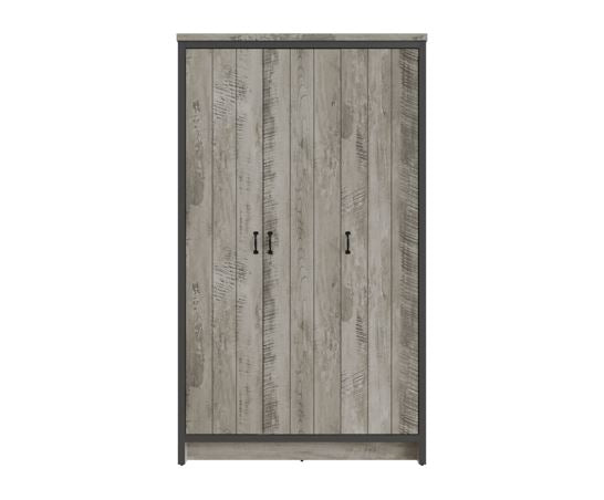 Boston 3 Door Wardrobe Grey