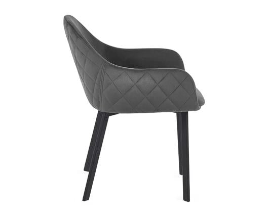 Set of 2 Lima Dining Chairs Grey