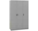 DAKOTA 3 DOOR WARDROBE BEDROOM SET - LIGHT GREY
