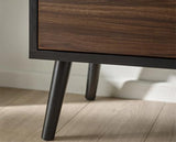 Trent Small TV Stand Up to 43" Walnut & Black