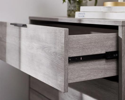 Bali 4 Drawer Chest Grey Oak