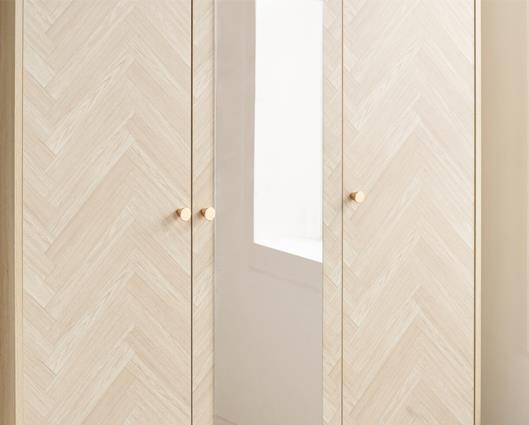 Herringford 3 Door Wardrobe with Mirror