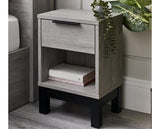 Bali 1 Drawer Bedside Grey Oak