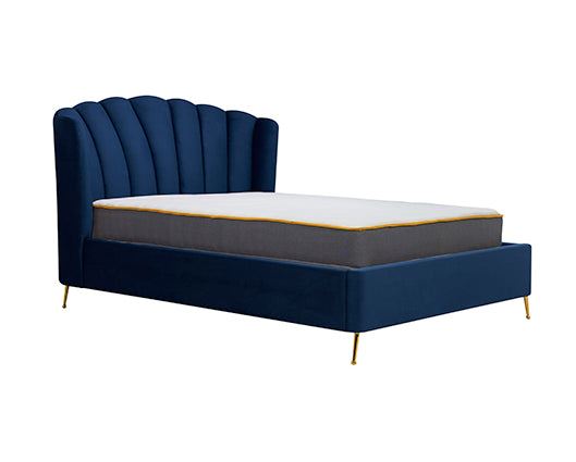 Lottie Double Ottoman Bed - Midnight Blue