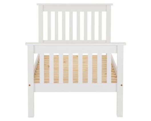 Monaco Single Bed High Foot End - White