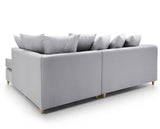 Chicago Right Hand Facing Corner Sofa-Light Grey