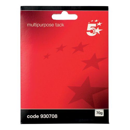 5 Star Office Multipurpose Tack Adhesive Re-usable Non-toxic 70g Blue (Pack of 12)