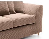 Jumbo Cord 3 Seater Sofa-Brown