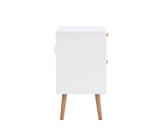 Croxley 2 Drawer Rattan Bedside White