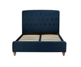 Brompton Small Double Bed - Navy Blue