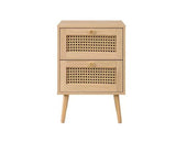 Croxley 2 Drawer Rattan Bedside