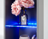 Galicia tall shelf unit with led grey