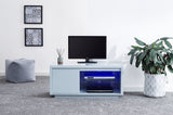 Polar high gloss led tv unit grey