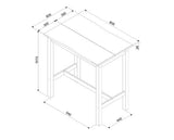 Live edge small rectangular high breakfast bar table & pair bar stool SET