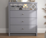 Arianna 4 Drawer Chest With 1 Mirror Cool Grey