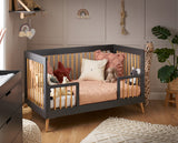 Maya Cot Bed - Slate with Natural