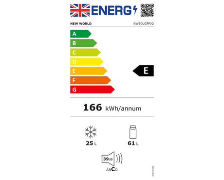 New World NW55UCLIV3 55cm Undercounter Fridge White