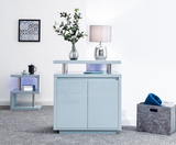 Polar High Gloss Led Sideboard Grey