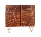 Dark Gold 2 Door Medium Sideboard