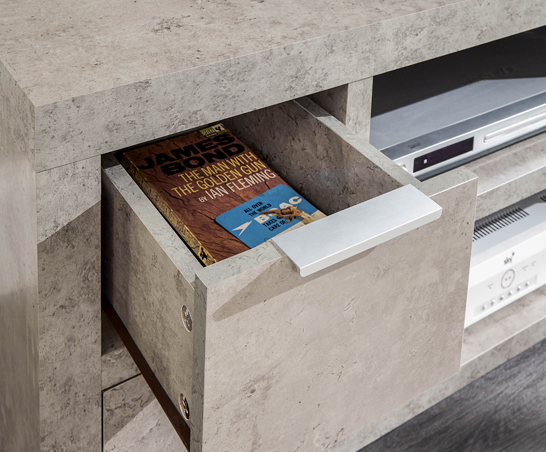 Bloc 2 Drawer TV Unit Concrete