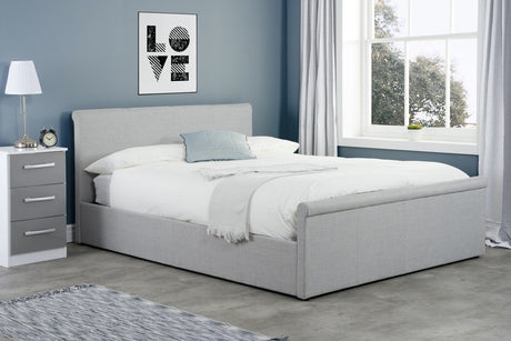 Stratus Double Ottoman Bed - Grey