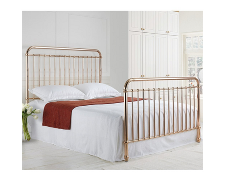 Rose King Size Bed Frame - Rose Gold