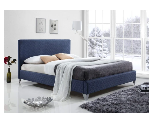 Brooklyn King Size Bed Frame-Blue