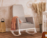 High Back Rocking Chair - Silver/Stone