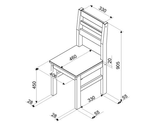 Texas Linea ladder back chair (pair)