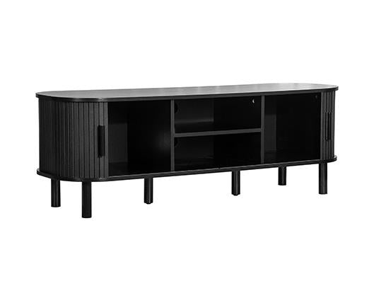 Axel Fluted Large TV Unit - Black