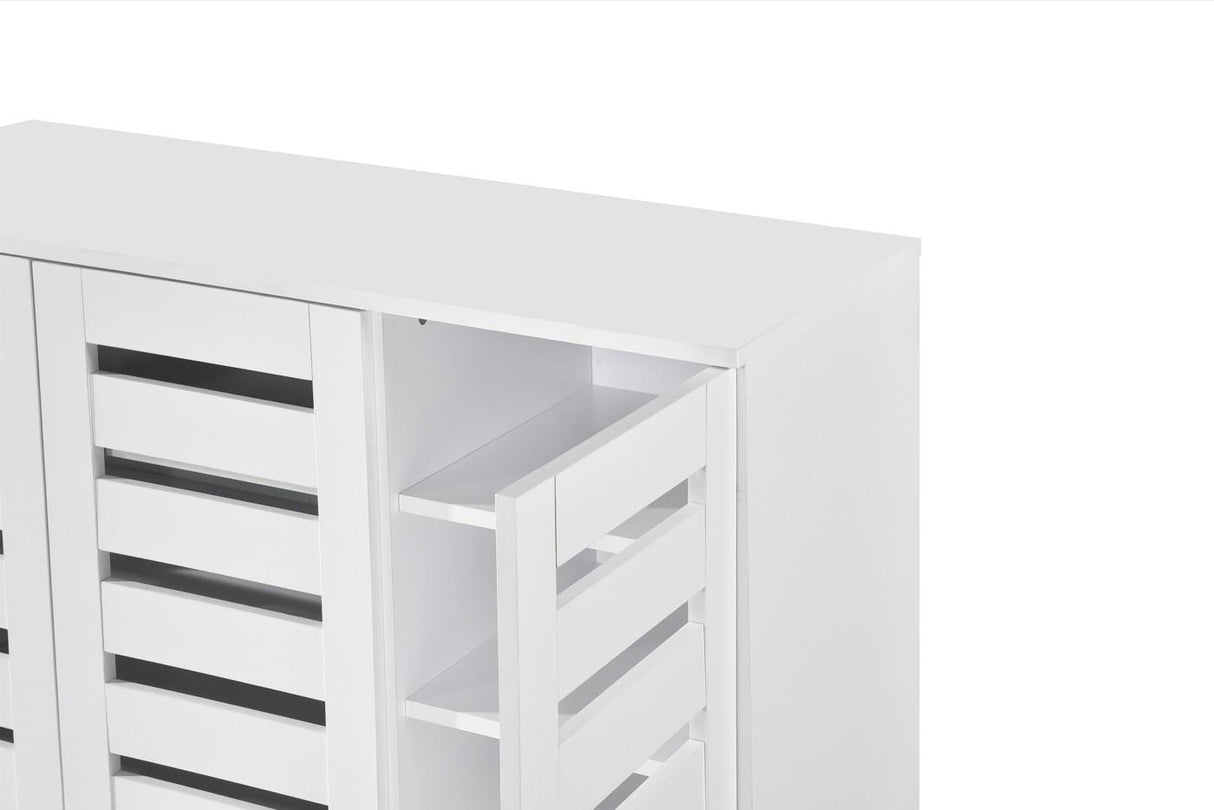 Euston 3 Door Shoe Cabinet - White