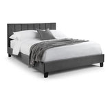 Rosa Velvet Bed in a Box Grey - Small Double