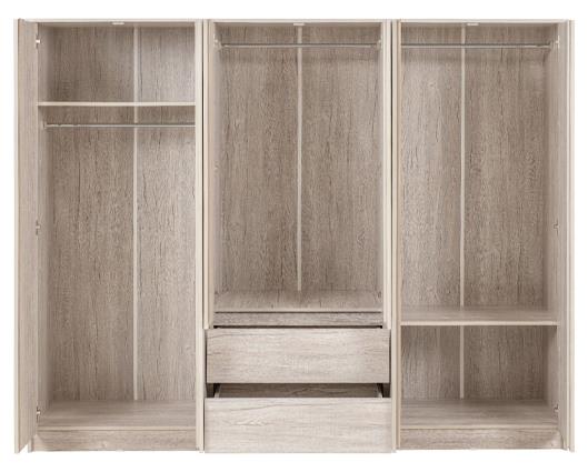 MALVERN 6 DOOR 2 DRAWER WARDROBE - URBAN SNOW